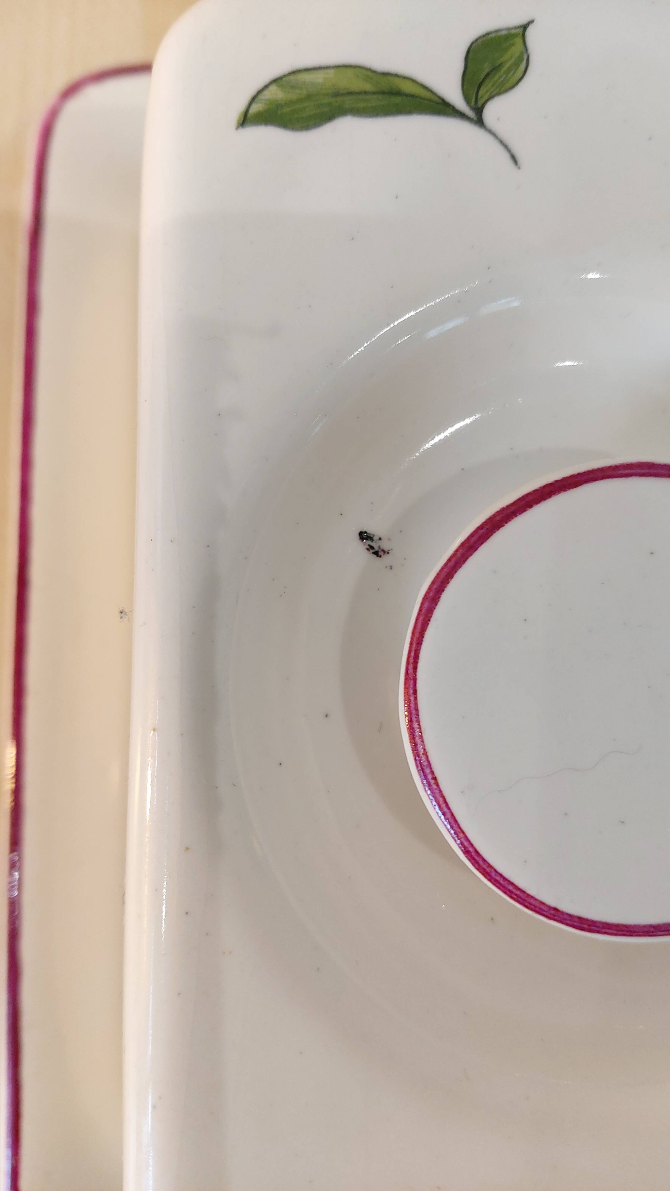 1 porcelain butter tray St Amand 1713