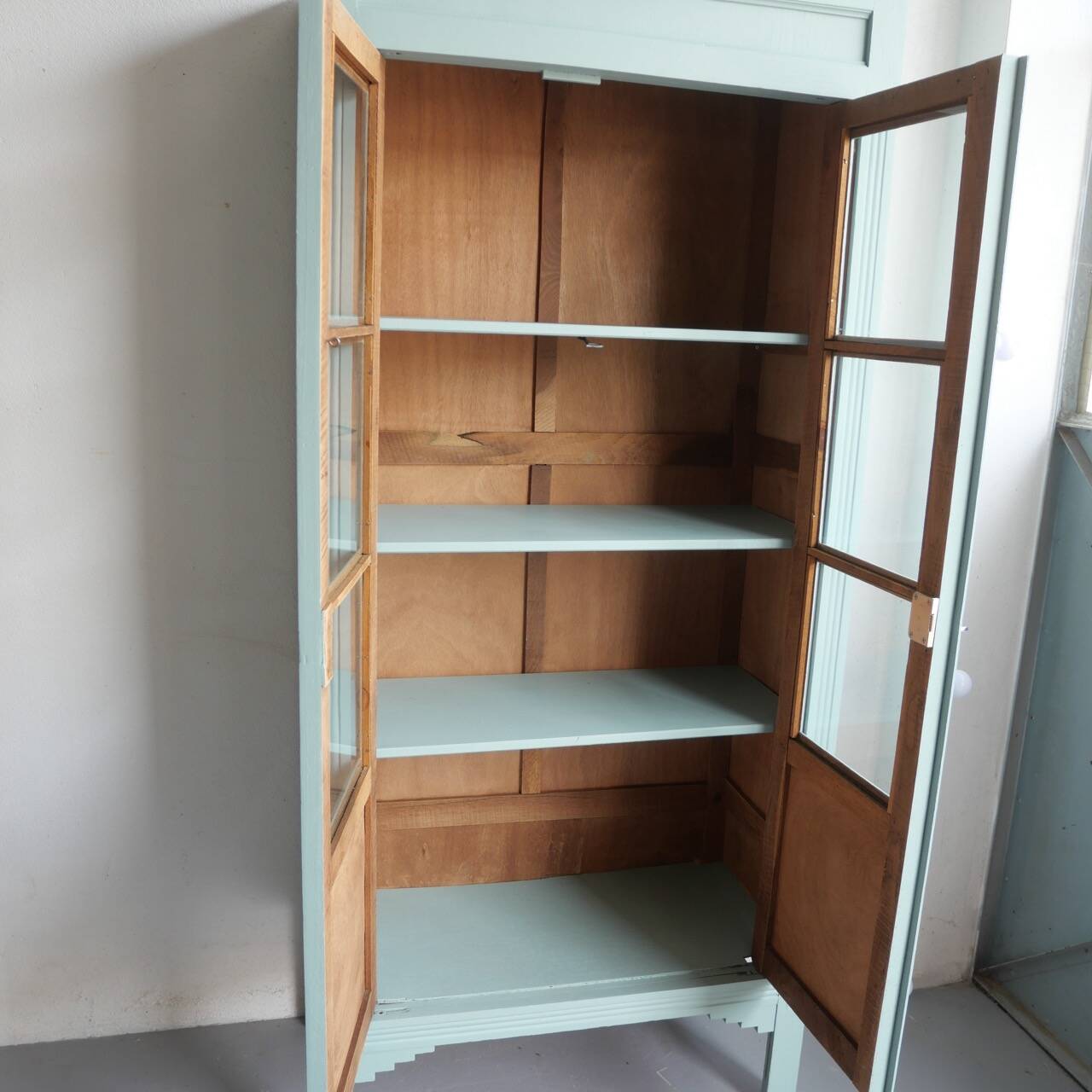 Renovated antique display cabinet