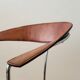 Chaise Arrben Ursula postmoderne en cuir cognac et chrome