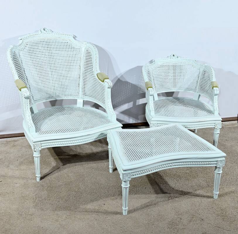 Broken Beech Duchess with Rechampi, Louis XVI style – 2nd part of the 19th century