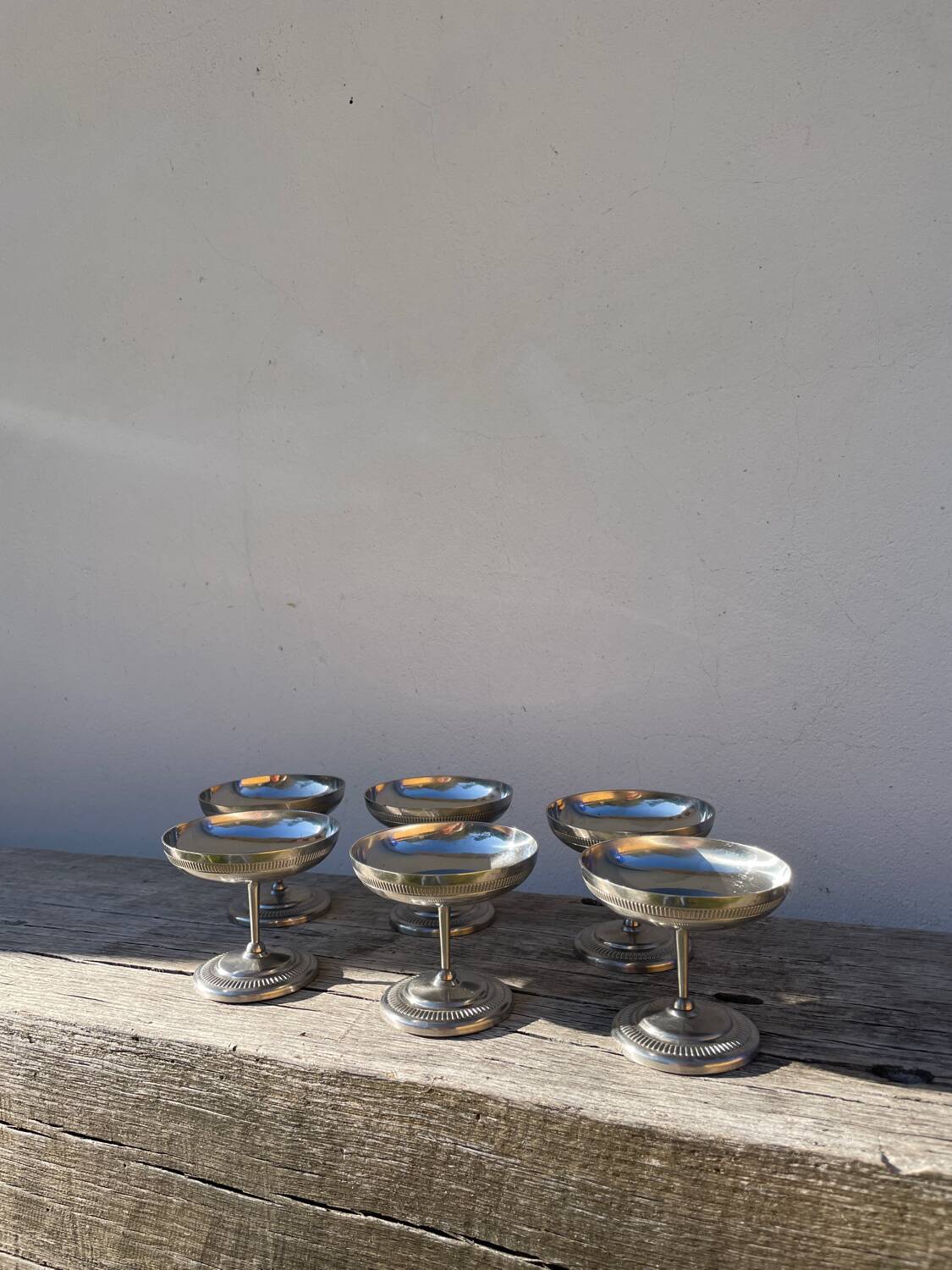 6 coupes en inox 1970