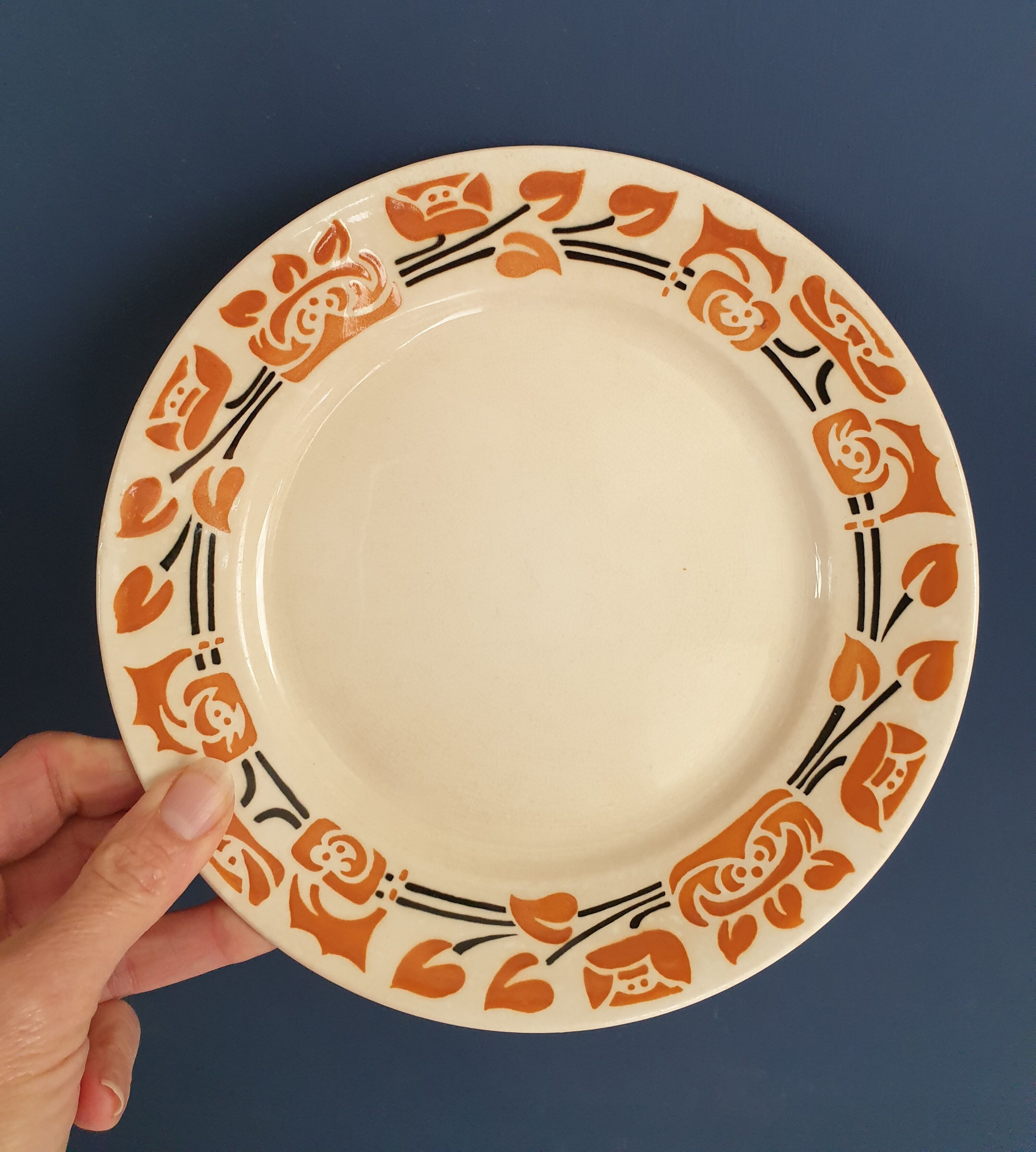 Suite of 9 flat plates Cairo Badonvillers