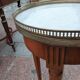 Gueridon side table old marble top vintage xxeme