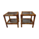 Pair of nightstands in rattan