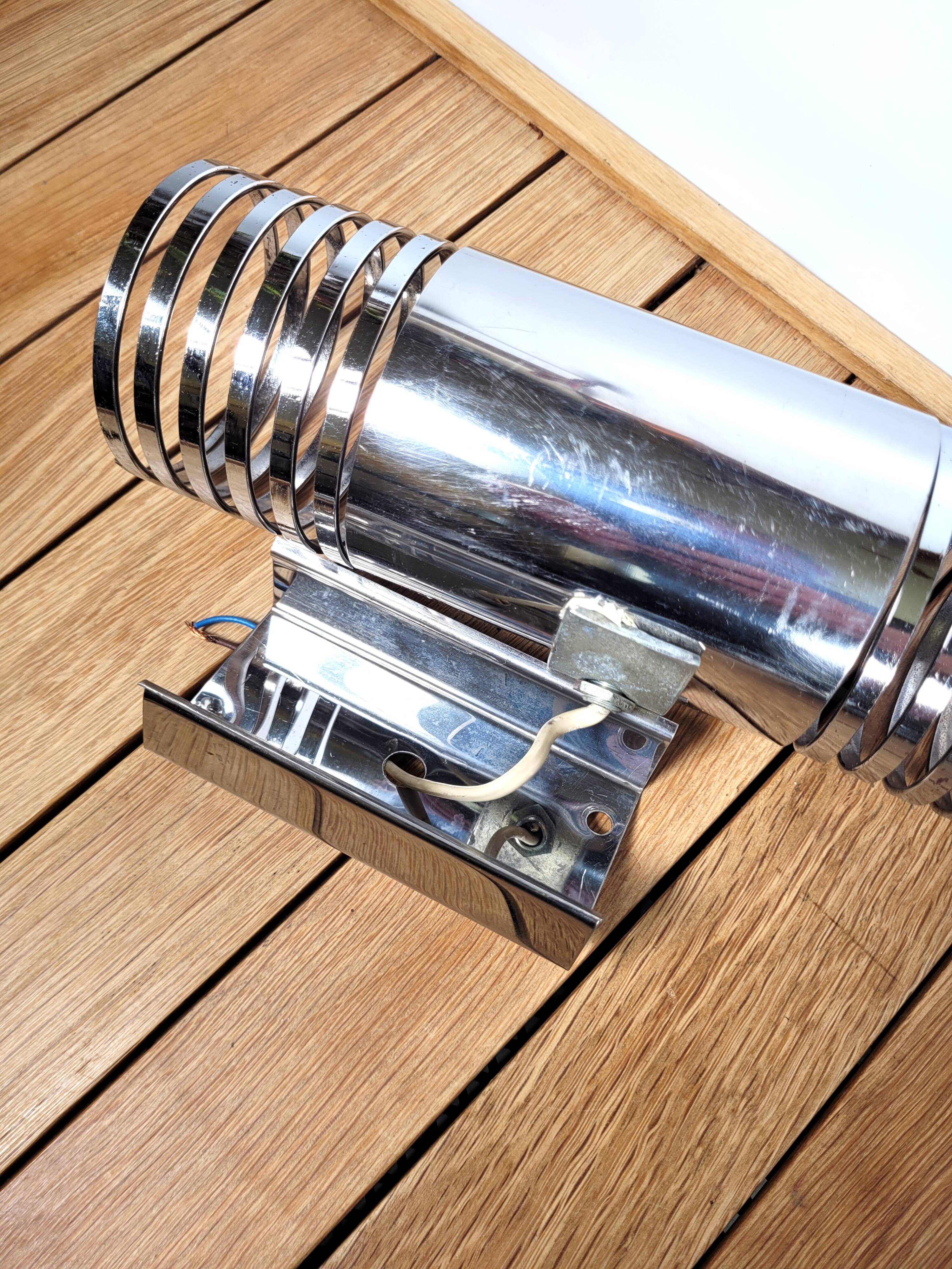 Vintage spring wall lamp 1970