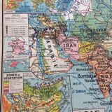 Map of old cardboard school Asia Jean Brunhes Deffontaines