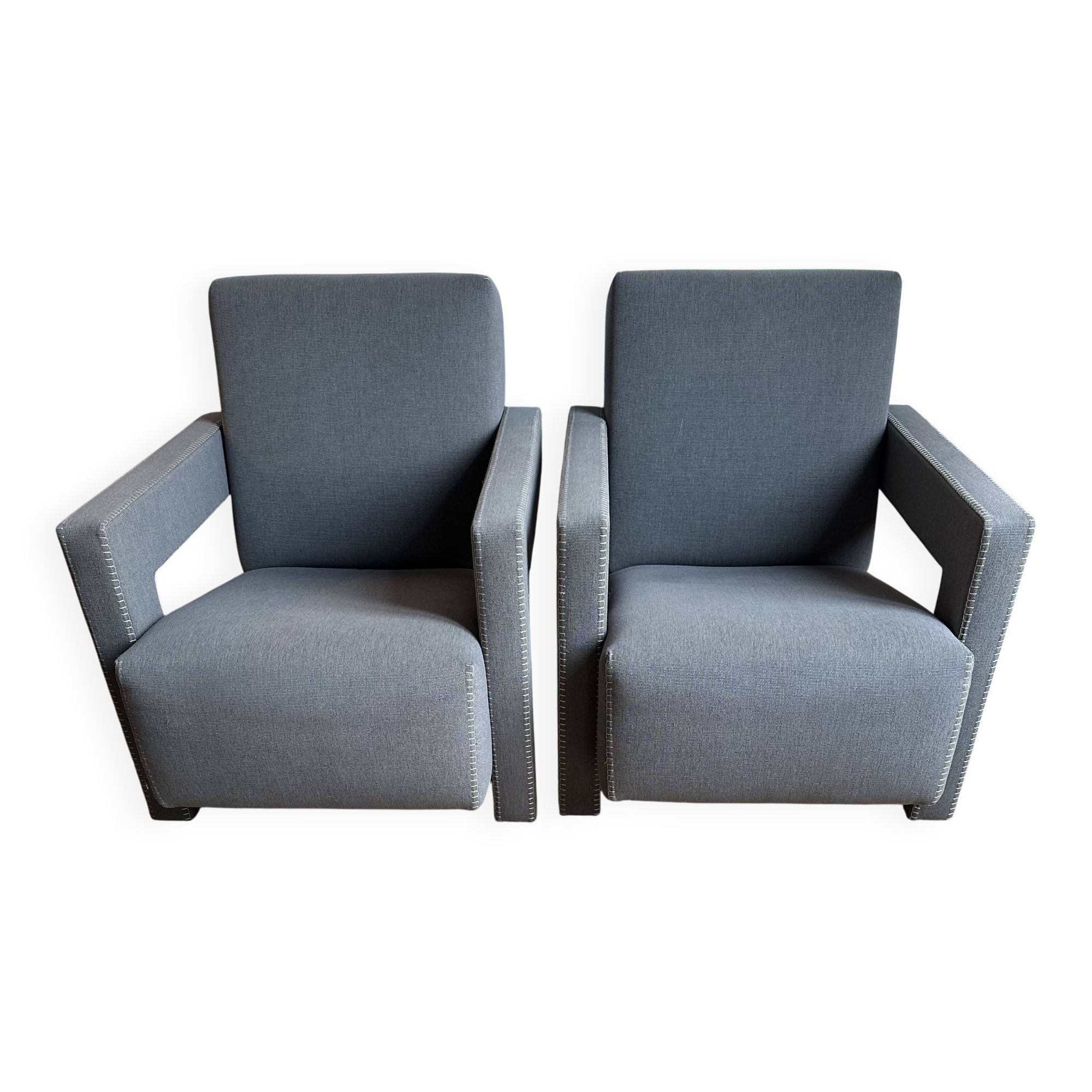 2 Fauteuil gris Rietveld Utrecht