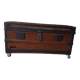 Old trunk with red velvet interior