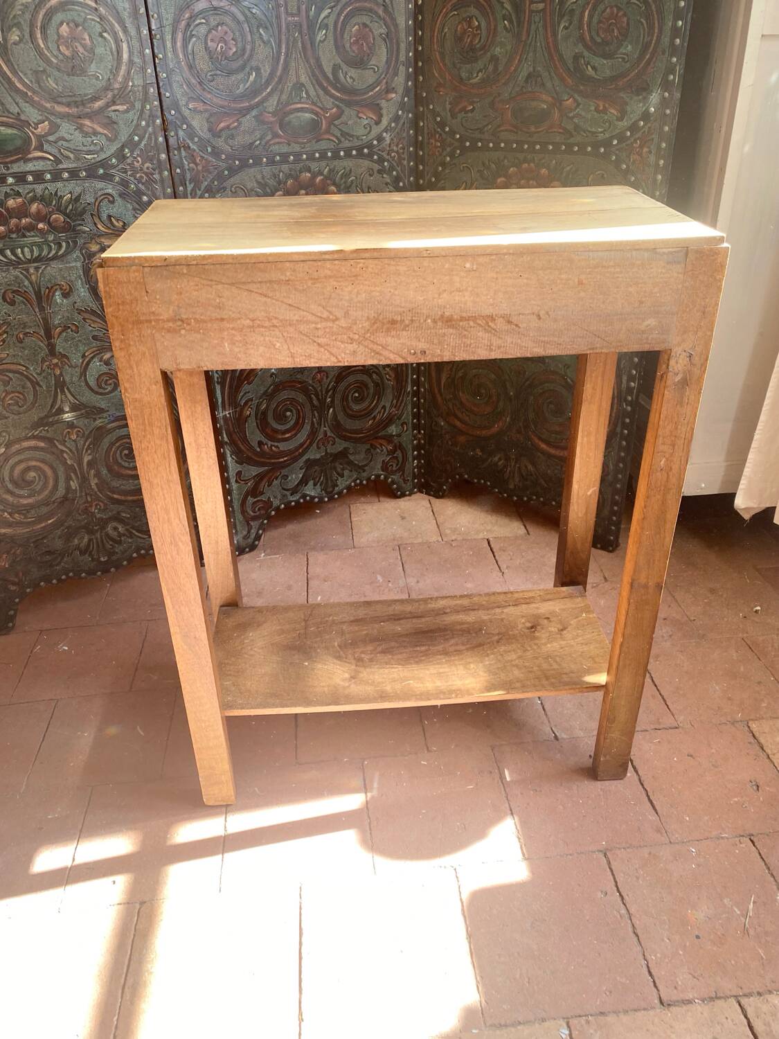 Small walnut console from the Art Deco period