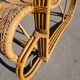 Paire de chaises longues XXL Mid Century Modern en bambou et rotin
