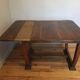 Art Deco extendable desk table with U-shaped base