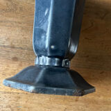 Antique enamelled cast iron vase