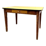 Yellow formica farmhouse table