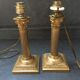 Lampe colonne corinthienne en bronze doré
