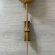 Pair of 1950 sconces in brass and opaque glass