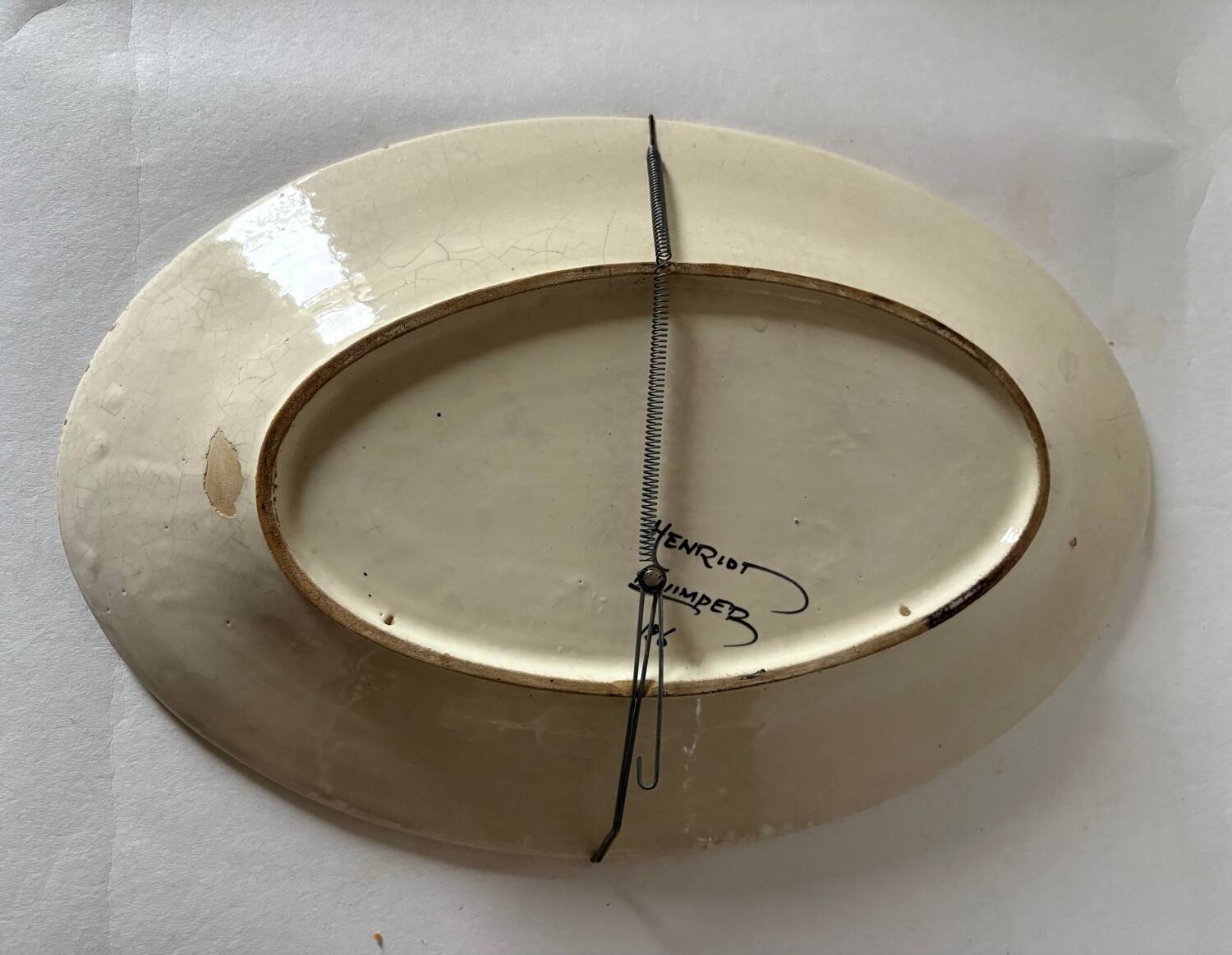 Old plate Quimper Henriot