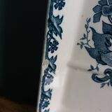 Saint Amand Terre de fer soap dish pocket with blue Anemone decor