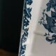 Saint Amand Terre de fer soap dish pocket with blue Anemone decor