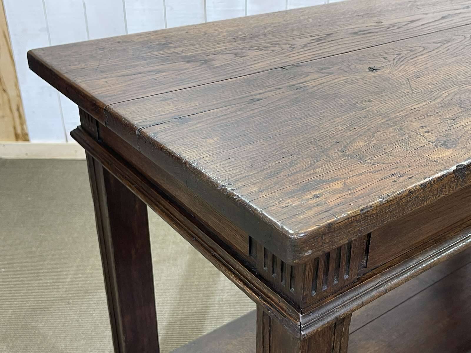 19th century oak draper's table