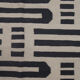 Bold Geometric Kilim Contemporary Grey Cream Wool Area Rug- 177x225cm
