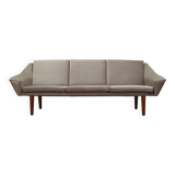 Canapé en velours gris, design danois, années 1980, production : Danemark