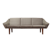 Canapé en velours gris, design danois, années 1980, production : Danemark