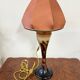 Art Nouveau mushroom lamp – Émile Gallé – Floral pansy decoration