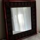 70×70 colonial style wall mirror – natural rattan frame, very good condition