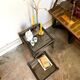 2 coffee tables, rattan sofa tips and smoked glass