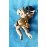 Golden white wooden cherub