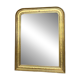 Antique mirror 86.5/69cm Louis-Philippe gilded with gold leaf, engraved decoration.