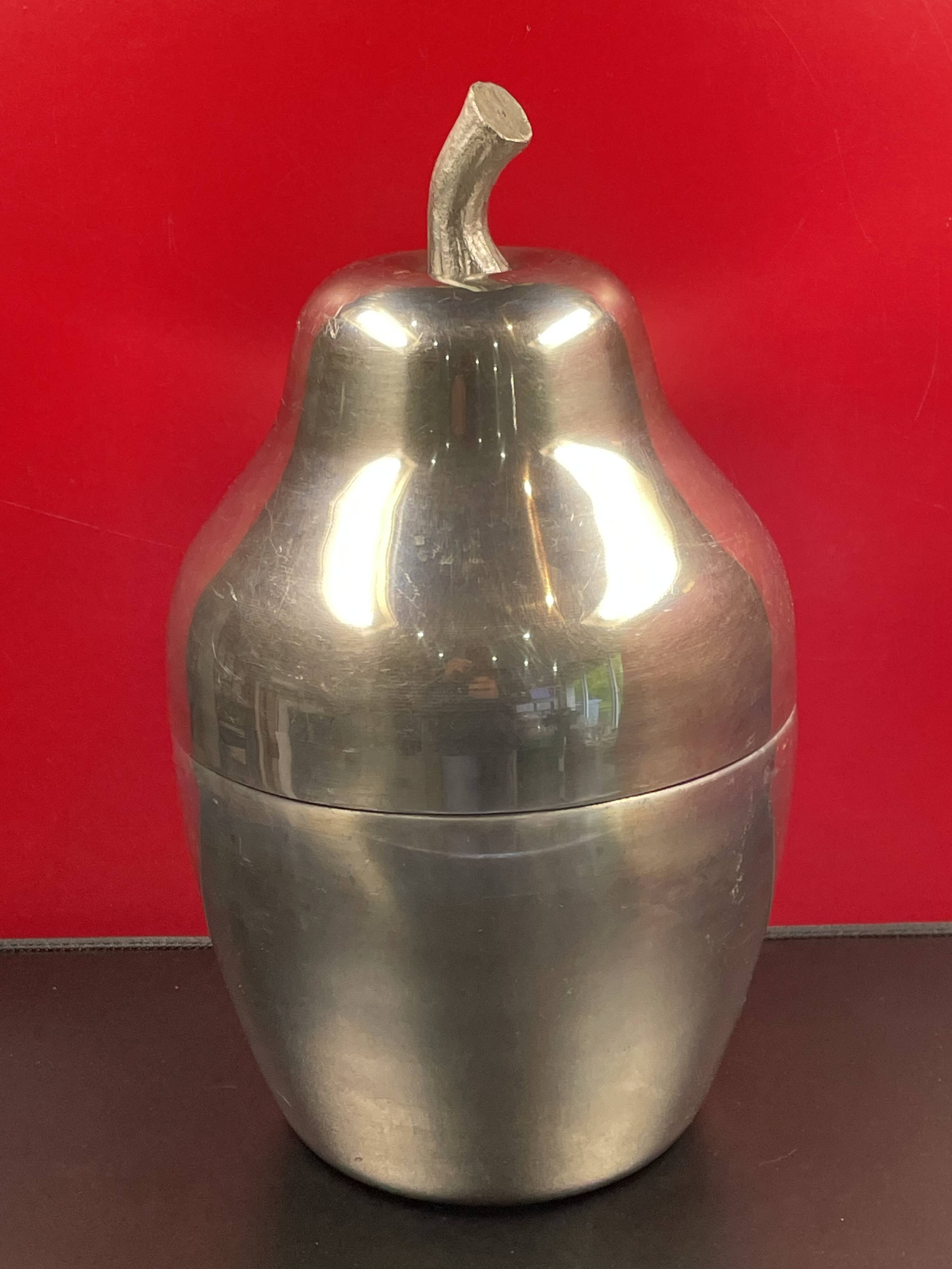 large ice cube tray / ice bucket, aluminum bulb, 70s Vintage Italy