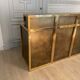 Copper and gilded metal bar in 3 modules, Belgo Chrom, 1970