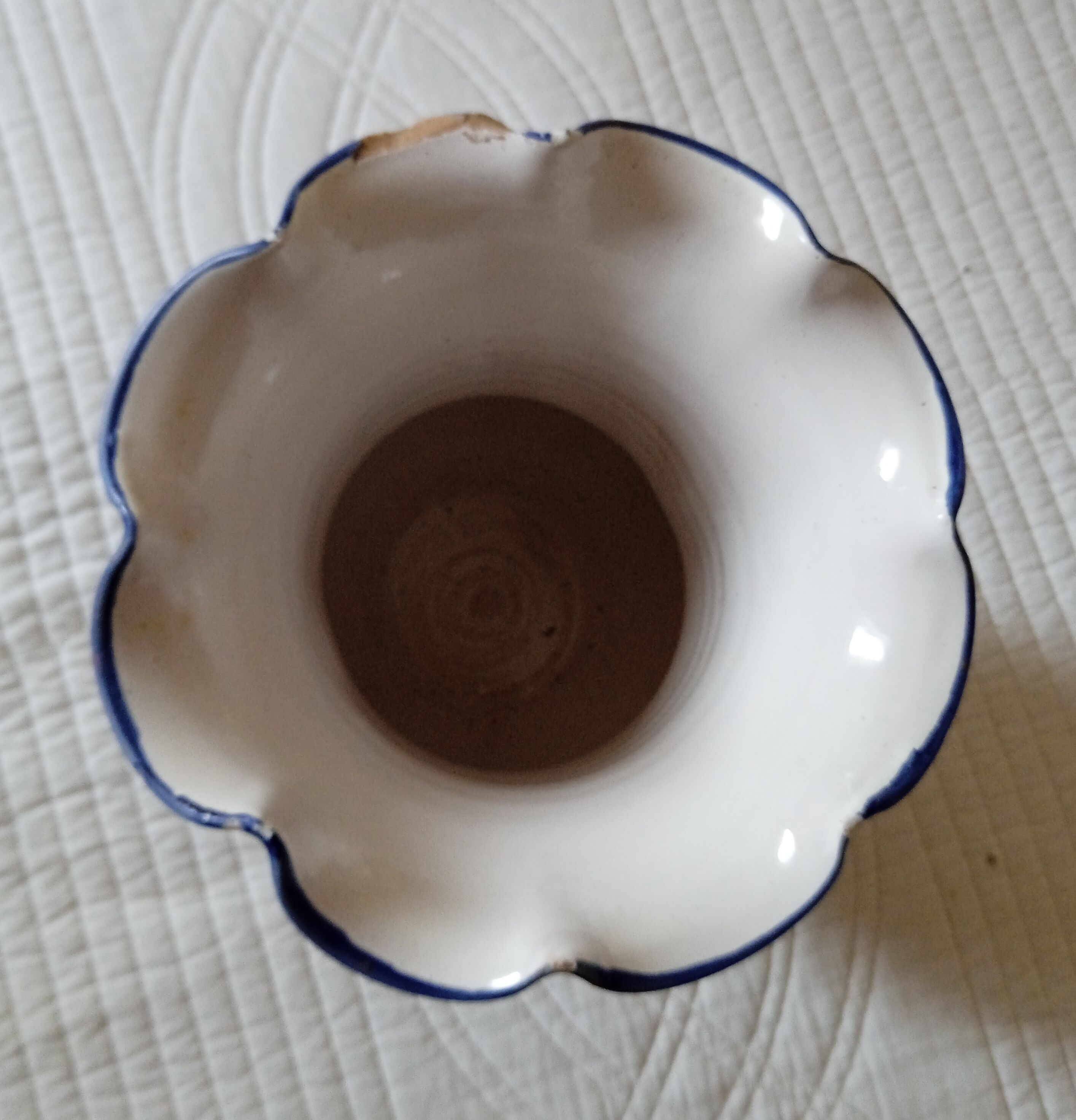 Hand-painted antique ceramic vase