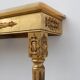 Louis XVI Style Gold-Toned Wall Console with Onyx Marble Top, Italy, 20th C
