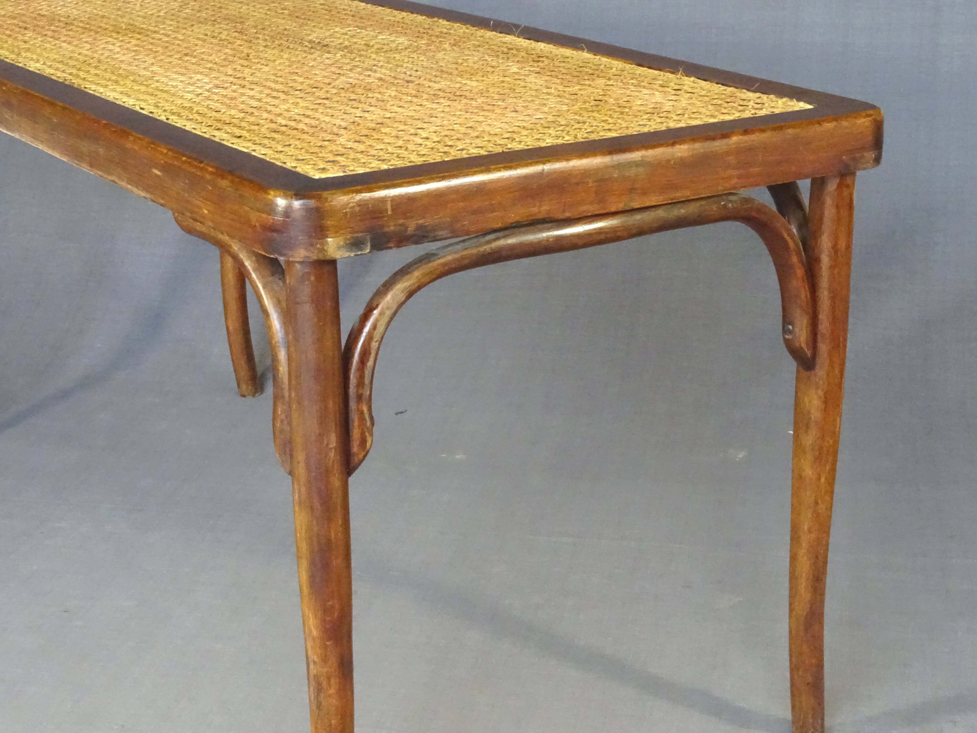 Piano bench, bent wood, Bentwood, circa 1920 - no Thonet