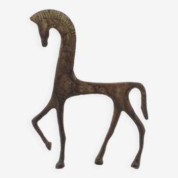 Etruscan Greek horse paperweight in bronze, 1950s