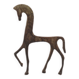 Etruscan Greek horse paperweight in bronze, 1950s