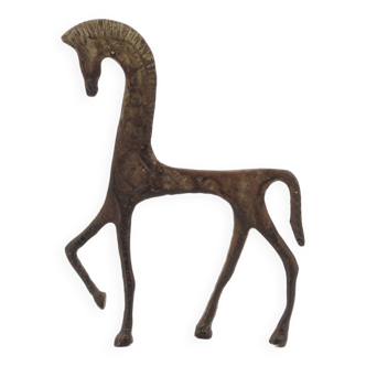 Presse-papier cheval Etrusque Grec en bronze, années 50