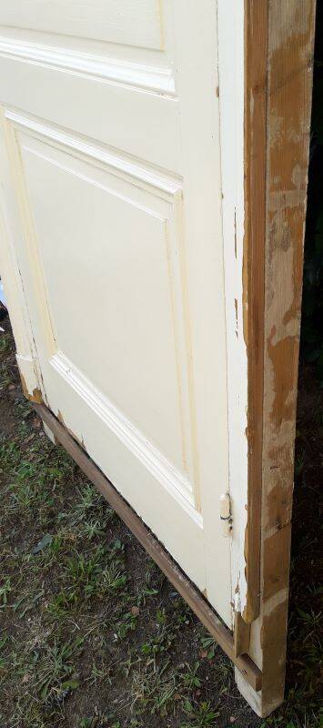 Haussmannian wardrobe door 82.5x261.5cm antique with frame