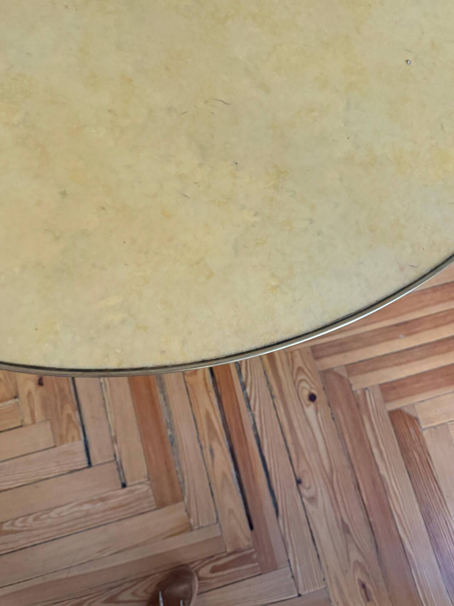 Round table "Parchment", by Aldo Tura, 1960, Italy