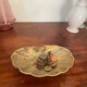 Old brass font pocket tray