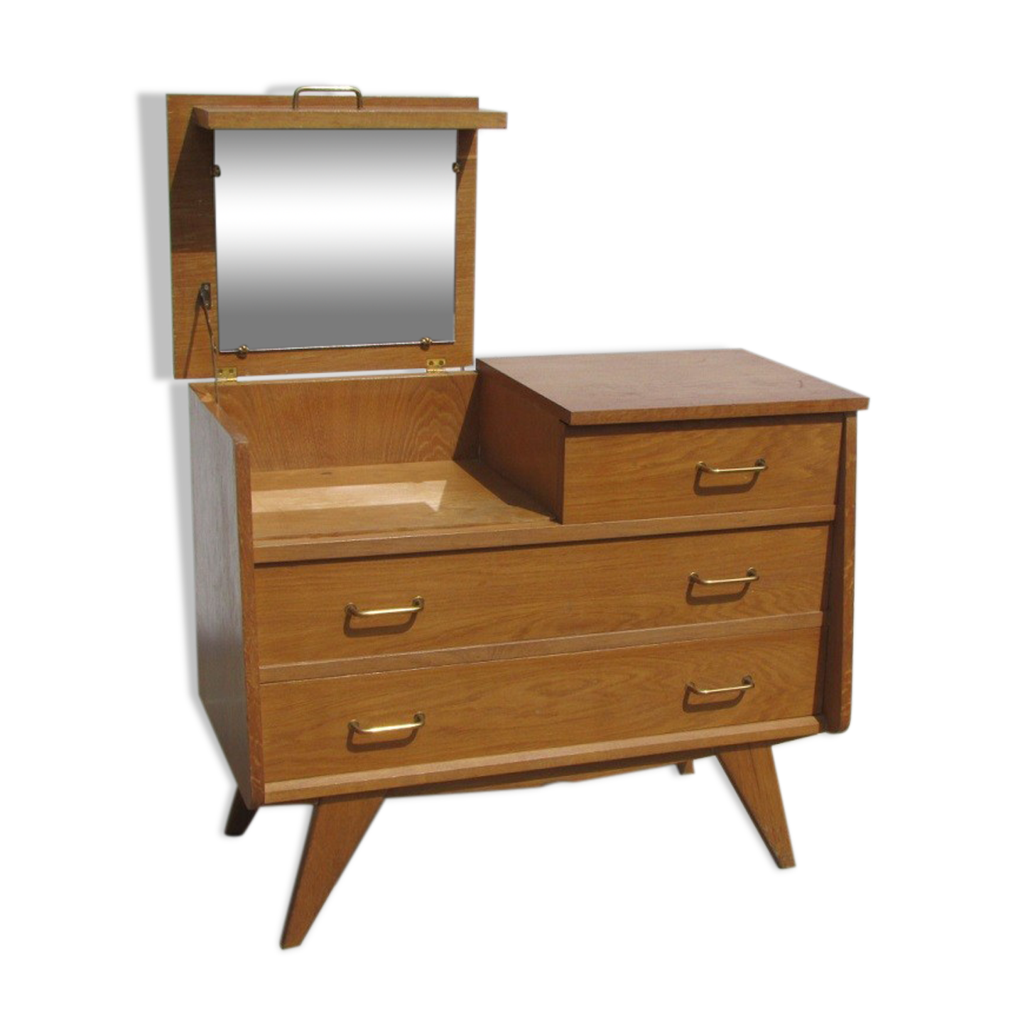 Vintage chest of drawers, oak dressing table, from the 50s-60s