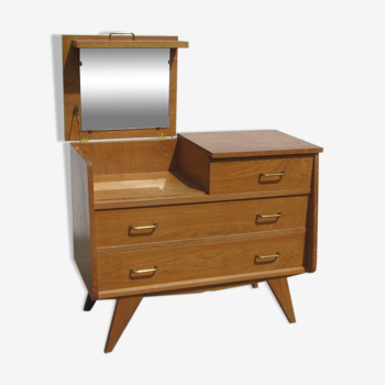 Vintage chest of drawers, oak dressing table, from the 50s-60s