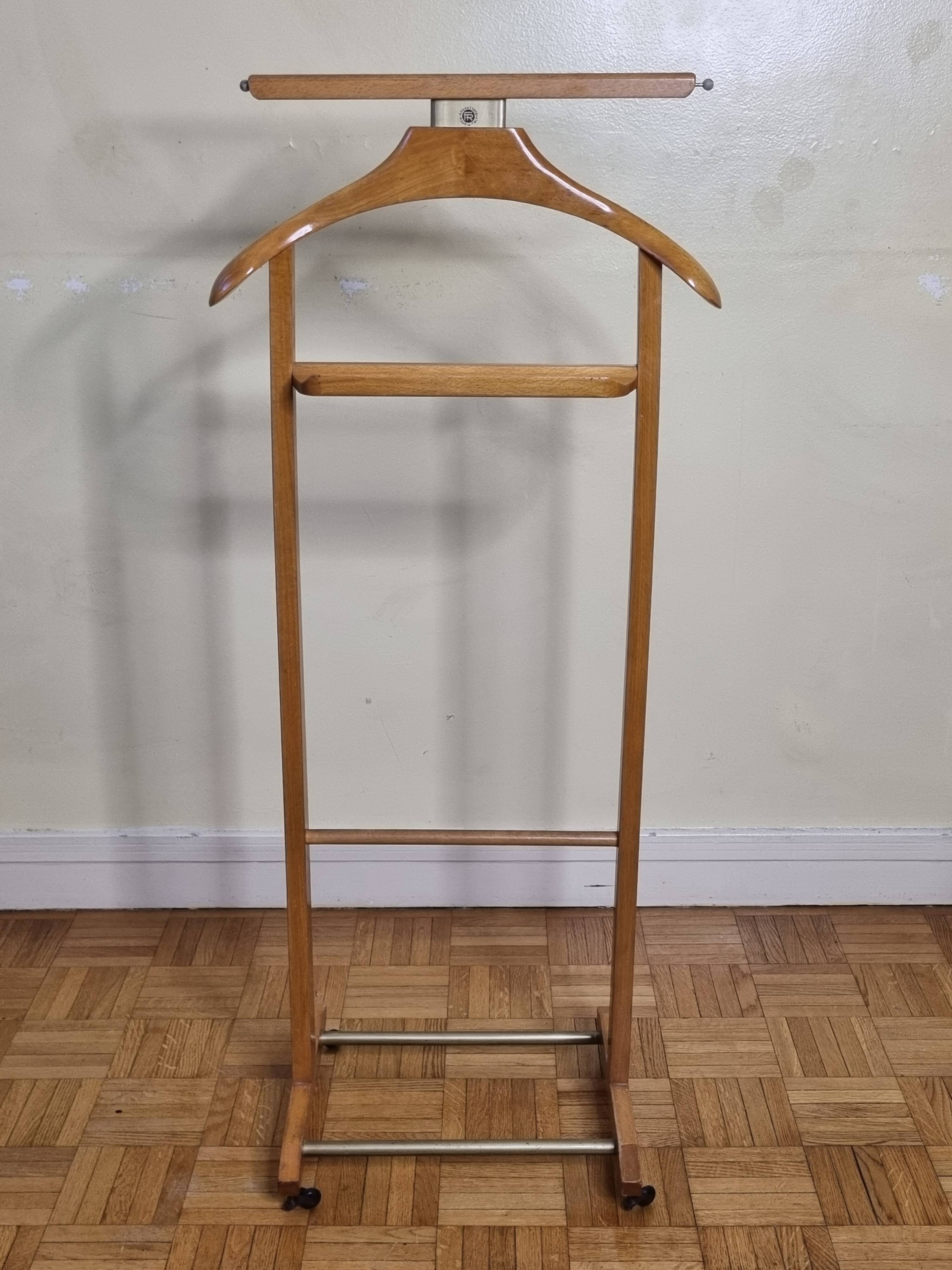 Valet de nuit Fratelli Reguitti, en bois blond, années 60