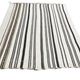 Kilim Turc Vintage Rayé Blanc et Brun, Tapis Bohème Tissé Main,175x220Cm