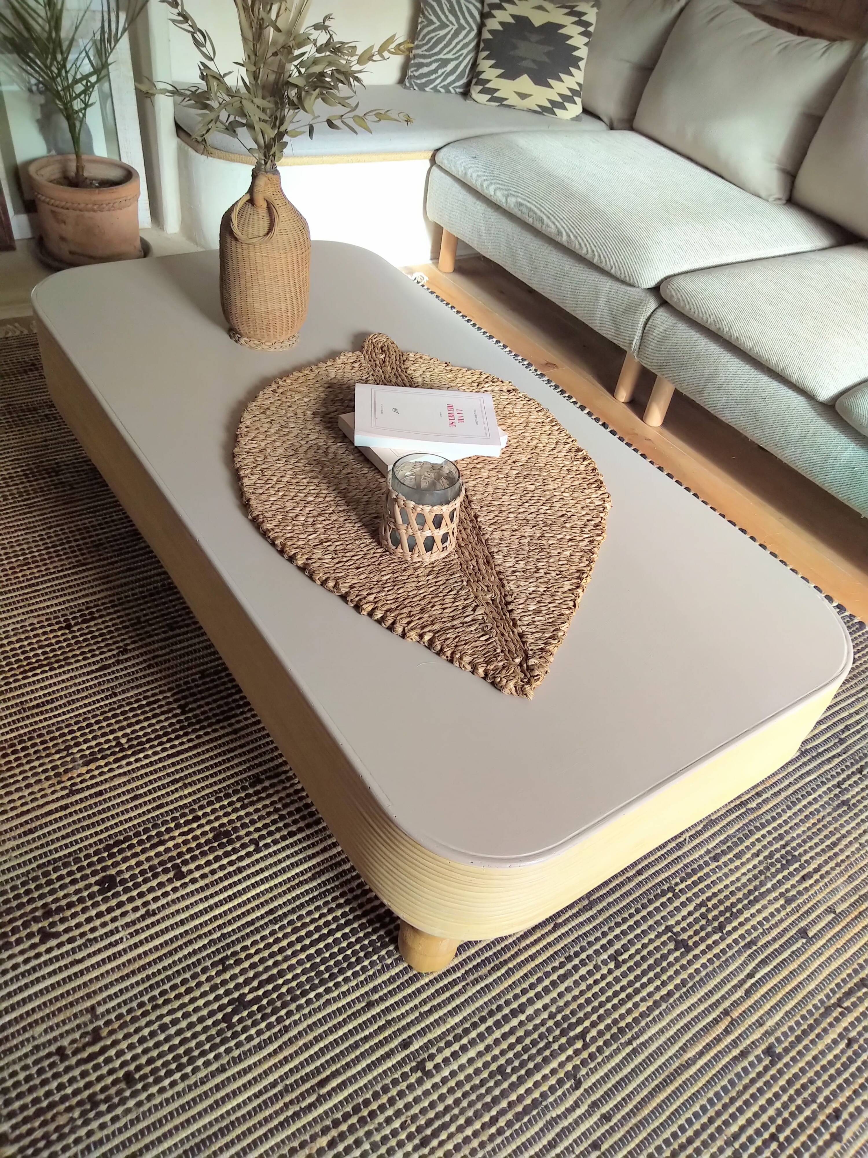 Rattan coffee table