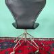 Chaise de bureau vintage Arne Jacobsen 3117 Series One en cuir noir
