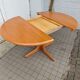 Vintage Round Extendable Dining Table - Wood - Extendable Table - Dining Table