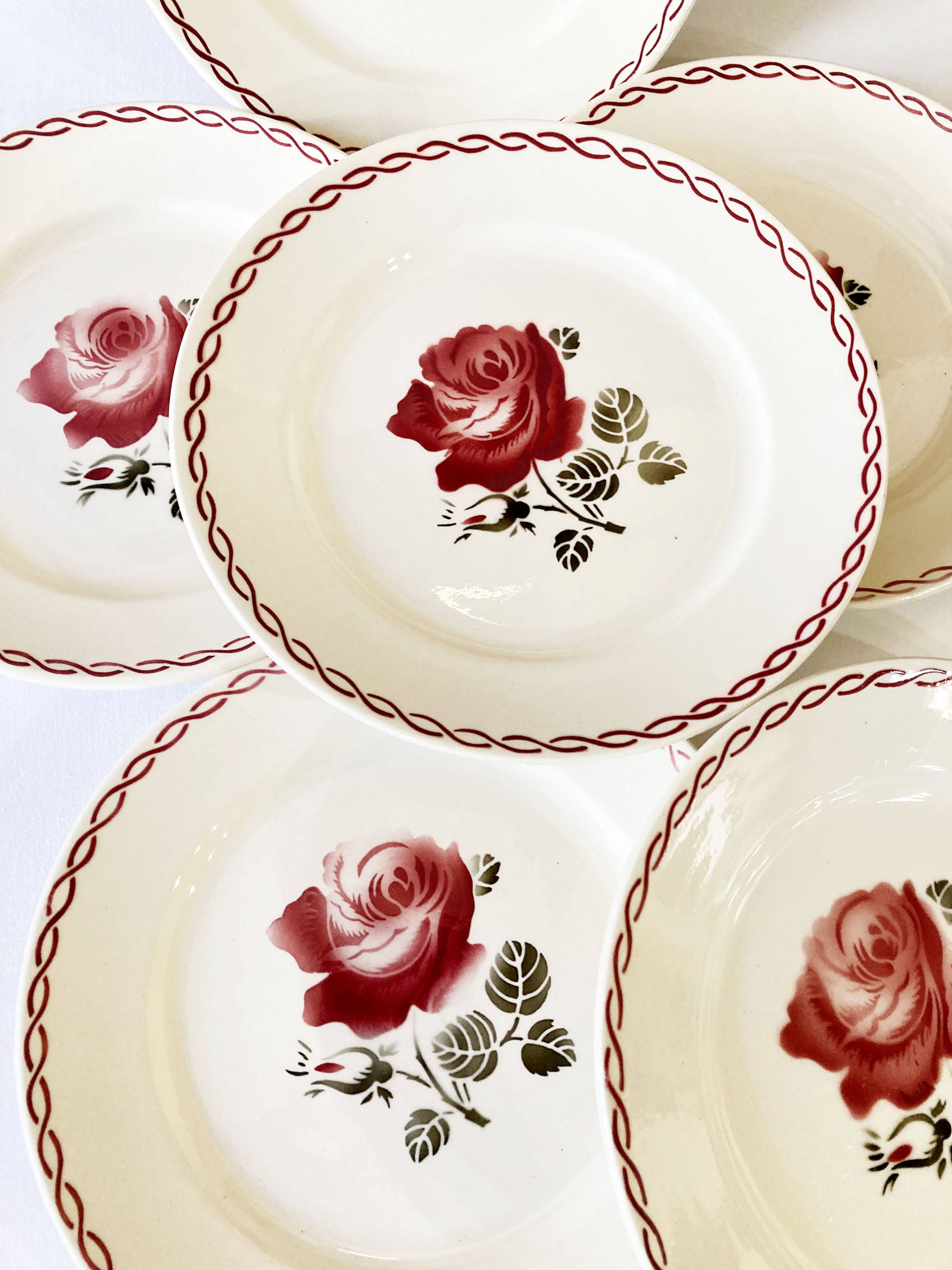 Serving plates, Germaine model, Badonviller